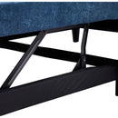 55.1' Pull Out Sleep Sofa Bed Loveseats Sofa Couch with Adjsutable Backrest, Storage Pockets, 2 Soft Pillows, USB Ports for Living Room, Bedroom, Apartment, Office, Blue (Old SKU: WF315689AAC)