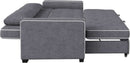 Ainsley Loveseat With Pull Out Sleeper Microfiber Charcoal