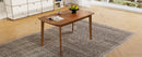 47 Inch Mid Century Modern Dining Table, Solid Wood Kitchen & Dining Room Table for 4, Minimalist Table for Dining Room, Rectangular Dinette Table, Easy Assembly