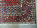 Antique Turkoman Rug 4x5, Ensi Hatchli Tekke Wool Rug