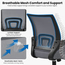 2 Pack Ergonomic Mesh Office Chairs With 360 Degree Rolling Casters Dark Gray For Home Office