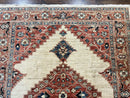 Peshawar Rug 5x7, Wool Hand Knotted Handmade Vintage Carpet, Serapi Design, Pakistani Rug 5 x 7 ft, Medium Sized, Geometric Rug