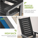 Oversized Outdoor Rocking Chairs Set of Two Black