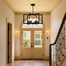 Black 6 Light Adjustable Pendant Chandelier For Dining Room