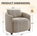 Boucle Barrel Chair Set 2 CloudSoftSherpaLounge Velvet