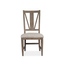 Paxton Place - Dining Side Chair With Upholstered Seat (Set of 2) - Dovetail Gray