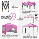 Ainfox 12ftx12ft Pop Up Canopy Tent with 4 Sidewalls One Push Tent Canopy with Wheeled Carry Bag, 8 Stakes and 4 Ropes