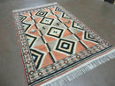 4' X 6' Vintage Handmade Turkish Melas Oushak Wool Rug Carpet Mehrab Red Nice