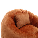 COOLMORE Modern Extra Large Round Bean Bag Chair with Footrest for Living Room, Chenille Fabric Lazy Sofa with Pillow for Adults, Teenagers,Child, Suitable for Bedroom, Dormitory, Study Room