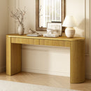 U_STYLE Sophisticated Console Table with Pine Veneer and Vertical Striped,Suitable for Entryway, Hallway, Living Room, Bedroom,Dining room