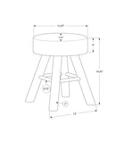 Ottoman, Pouf, Footrest, Foot Stool, Round, Natural Wood Legs, Contemporary, Modern