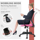 Pink Ergonomic Gaming Chair With Lumbar Support 360 Swivel