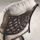 Aluminum 48-in Rectangular Patio Fire Table and Swivel Rocker Set