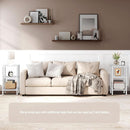 Six Tier Tall White Bookshelf For Small Spaces Living Room