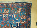3'10" X 10' Antique Caucasian Seychor Rug Hand Made Wool Carpet Organic Dye Nice