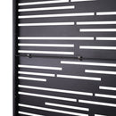 Outdoor & Indoor Privacy Screen Freestanding Decorative Panel Black Steel 76' H x 48' W