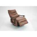 Swivel Rocker Recliner Power Glider Chair with Solid Wood Armrests - Extra Wide Reclining Sofa Chair Upholstered Faux Leather Living Room Single Sofa 350 lbs