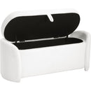 STORAGE OTTOMAN, Beige, Boucle