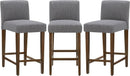 Comfortable Upholstered Bar Stools Set of Three