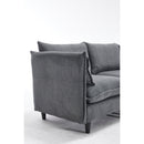 Modular Sectional Sofa,  L Shaped Couch Set for Living Room, 4-Seater Comfy Cloud Couches with Movable Ottoman Dark Grey