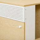 Furniture Style Multi-use Natural Cat Litter Box House with Flip-down Door, MDF & Metal, 31.4' x 15.7'