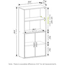 Pasir 4 Tier Storage Bookcase Black Oak Adjustable Shelves