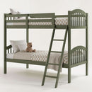 Olive Twin Over Twin Bunk Bed Converts To Two Beds