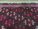7' X 10' Antique Handmade Yamud Turkoman Wool Rug Excellent