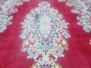 Antique Persian Kirman Rug 10x17 Oriental Carpet 10 x 17, Red, Multicolor, Namazian Signature Master Weaver, Shabby Chic, Semi Open Field