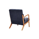 Mid-Century Modern Accent Chair, Arm Chair Living Room Chairs with Pillow Upholstered Reading Chair with Solid Wood Frame &  Living Room Bedroom Balcony (Antique Dark Grey)