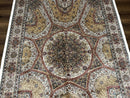 Turkish Silk Rug 5 x 7.6, Dome Design, Bamboo Silk, New