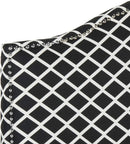 Stylish Black and White Lattice Headboard for Bedrooms