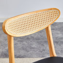 Table and chair set, ancient style solid wood dining table, imitation rattan table legs, beautiful simple solid wood dining chairation