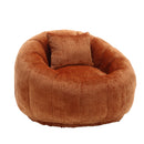COOLMORE Modern Extra Large Round Bean Bag Chair with Footrest for Living Room, Chenille Fabric Lazy Sofa with Pillow for Adults, Teenagers,Child, Suitable for Bedroom, Dormitory, Study Room