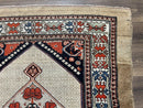 Rare Persian Sarab Tribal Runner Rug 4 x 10, Antique, Geometric Medallions, Camel Hair Runner