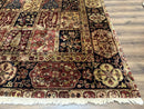 Indo Persian Rug 9x12, Bakhtiari Panel Design, Multicolor, Soft Wool Pile