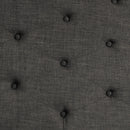 Convertible Ottoman Sleeper with Memory Mattress and Tufted Design, Folding Sofa Bed, Dark Gray Linen, 49.6 Inches