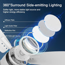 White 42 Inch Ceiling Fan With Lights Quiet DC Motor