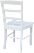 Madrid Ladderback Dining Chairs Set Of Two White Finish