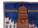 3 X 4.5 Vintage Handmade Tribal Wool Rug Baluchi Rug Afghan Rug Red Blue Beige