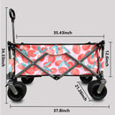 Utility Park Garden Cart Tool Customized Color Folding Camping Trolley Outdoor Picnic Beach Wagon, Pink