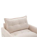 UNITED WE WIN Swivel Barrel Chair - Mid Century Modern Chair, Thick Padded Arm Chair with Solid Metal Base, Comfortable Single Sofa Chair, Swivel Accent Chair for Living Room Bedroom