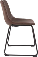 Mid Century Centiar 18.75 Inch Dining Bucket Chairs Set Of 2 Black And Brown