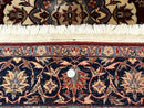 Sino Persian Rug 4x6, Traditional Wool Hand Knotted Carpet, Red Navy Blue, 225 KPSI