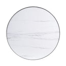Abilene - Nesting Coffee Table Set - Marble Top & Brush Silver