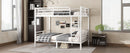 Metal Full over Full Bunk Bed for Teens and Adults,Space-Saving/Noise Reduced/No Box Spring Needed,White
