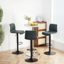 Teal Bar Stools Set Of 3 Adjustable Height 24 To 32 Inches
