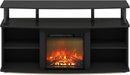 Jensen Open Shelving TV Entertainment Center With Electric Fireplace 55 Inch