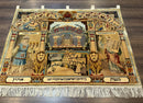 Judaica Pictorial Rug 3x4, Wall Hanging Persian Rug, Moses and Aaron, 12 Tribes, 10 Commandments