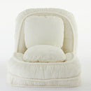 Human Dog Bed, Lazy Sofa Couch, 5 Adjustable Position,sit,sleep,fold,suit to put in bedroom, living room, Space Saving Design,White